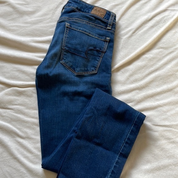 American Eagle Dark Blue Jeans Skinny size 2 Long - Picture 1 of 7
